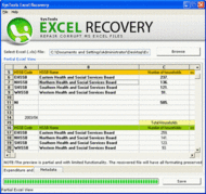 Excel Recovery Tool screenshot